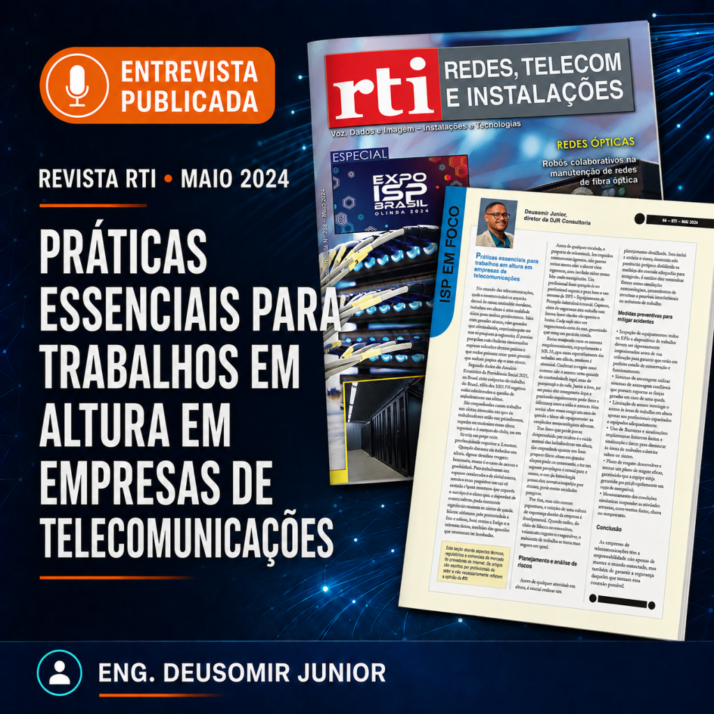 Práticas essenciais para trabalhos em altura em empresas de telecomunicações